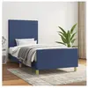 vidaXL Cadre de lit avec tête de lit Bleu 90x200 cm Tissu