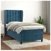 vidaXL Sommier à lattes de lit avec matelas Bleu foncé 100x200 cm