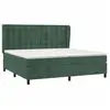 vidaXL Sommier à lattes de lit et matelas Vert foncé 200x200cm Velours
