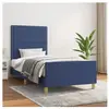 vidaXL Cadre de lit avec tête de lit Bleu 90x190 cm Tissu