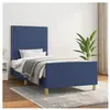 vidaXL Cadre de lit avec tête de lit Bleu 90x200 cm Tissu