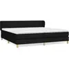 vidaXL Sommier à lattes de lit avec matelas Noir 200x200 cm Tissu