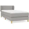 vidaXL Sommier à lattes de lit avec matelas Gris clair 100x200cm Tissu