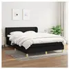 vidaXL Sommier à lattes de lit avec matelas Noir 140x190 cm Tissu