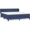vidaXL Sommier à lattes de lit avec matelas Bleu 180x200 cm Tissu