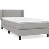 vidaXL Sommier à lattes de lit avec matelas Gris clair 100x200cm Tissu