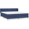 vidaXL Sommier à lattes de lit avec matelas Bleu 180x200 cm Tissu