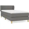 vidaXL Sommier à lattes de lit avec matelas Gris clair 100x200cm Tissu