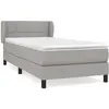 vidaXL Sommier à lattes de lit avec matelas Gris clair 140x200cm Tissu