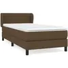 vidaXL Sommier à lattes de lit avec matelas Marron foncé 100x200 cm
