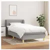 vidaXL Sommier à lattes de lit avec matelas Gris clair 100x200cm Tissu