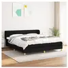 vidaXL Sommier à lattes de lit avec matelas Noir 180x200 cm Tissu