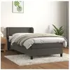 vidaXL Sommier à lattes de lit et matelas Gris foncé 90x200 cm Velours