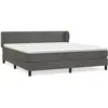 vidaXL Sommier à lattes de lit et matelas Gris foncé 200x200cm Velours