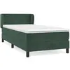 vidaXL Sommier à lattes de lit avec matelas Vert foncé 90x190 cm