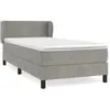 vidaXL Sommier à lattes de lit et matelas Gris clair 90x190 cm Velours