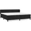 vidaXL Sommier à lattes de lit et matelas Noir 160x200 cm Velours