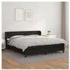 vidaXL Sommier à lattes de lit avec matelas Noir 180x200 cm Similicuir