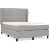 vidaXL Sommier à lattes de lit avec matelas Gris clair 140x190cm Tissu