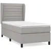 vidaXL Sommier à lattes de lit et matelas Gris clair 90x190 cm Tissu
