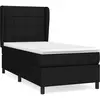 vidaXL Sommier à lattes de lit avec matelas Noir 100x200 cm Tissu