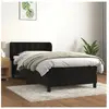 vidaXL Sommier à lattes de lit avec matelas Noir 90x200 cm Velours