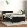 vidaXL Sommier à lattes de lit avec matelas Noir 100x200 cm Velours