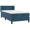 vidaXL Sommier à lattes de lit avec matelas Bleu foncé 90x190 cm