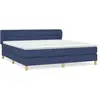 vidaXL Sommier à lattes de lit avec matelas Bleu 180x200 cm Tissu