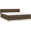 vidaXL Sommier à lattes de lit avec matelas Marron foncé 180x200 cm