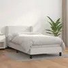 vidaXL Sommier à lattes de lit avec matelas Blanc 90x200 cm Similicuir