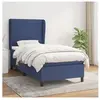 vidaXL Sommier à lattes de lit avec matelas Bleu 80x200 cm Tissu