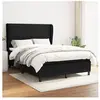 vidaXL Sommier à lattes de lit avec matelas Noir 140x190 cm Tissu