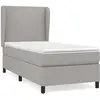 vidaXL Sommier à lattes de lit avec matelas Gris clair 90x200 cm Tissu