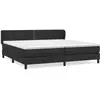 vidaXL Sommier à lattes de lit avec matelas Noir 200x200 cm Similicuir