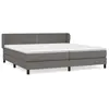 vidaXL Sommier à lattes de lit avec matelas Gris 200x200 cm Similicuir