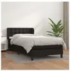 vidaXL Sommier à lattes de lit avec matelas Noir 90x190 cm Similicuir