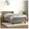 vidaXL Sommier à lattes de lit et matelas Gris clair 90x190 cm Velours