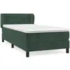 vidaXL Sommier à lattes de lit et matelas Vert foncé 180x200cm Velours