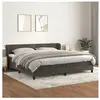 vidaXL Sommier à lattes de lit et matelas Gris foncé 200x200cm Velours