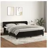 vidaXL Sommier à lattes de lit et matelas Noir 160x200 cm Velours