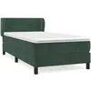 vidaXL Sommier à lattes de lit avec matelas Vert foncé 90x190 cm