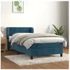 vidaXL Sommier à lattes de lit avec matelas Bleu foncé 90x190 cm
