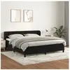 vidaXL Sommier à lattes de lit et matelas Noir 160x200 cm Velours