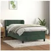 vidaXL Sommier à lattes de lit avec matelas Vert foncé 90x190 cm