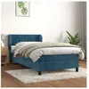 vidaXL Sommier à lattes de lit avec matelas Bleu foncé 90x190 cm