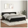 vidaXL Sommier à lattes de lit et matelas Noir 160x200 cm Velours