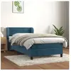 vidaXL Sommier à lattes de lit avec matelas Bleu foncé 90x190 cm