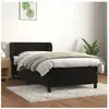 vidaXL Sommier à lattes de lit avec matelas Noir 90x200 cm Velours