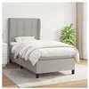 vidaXL Sommier à lattes de lit avec matelas Gris clair 80x200 cm Tissu